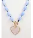 Marion Stone Dusty Blue Heart Necklace
