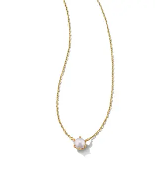 Kendra Scott Design Kendra Scott Ashton Gold Pendant Necklace in Freshwater Cultured Pearl