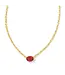 Kendra Scott Cailin Gold Pendant Necklace in Burgundy Crystal