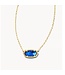 Kendra Scott Elisa Gold Pendant Necklace in Navy Abalone
