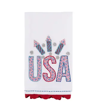 USA Fireworks Tea Towel