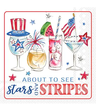 Patriotic Cocktail Napkin