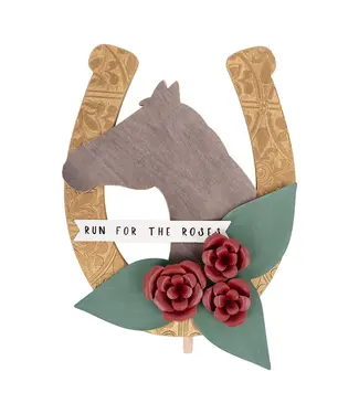 Derby Run For the Roses Horseshoe Topper
