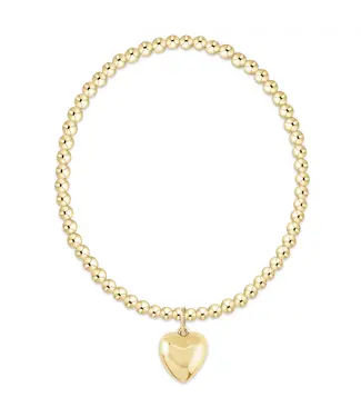 enewton design Enewton Extends Classic Gold 3mm Bracelet - Love Plush Gold Charm