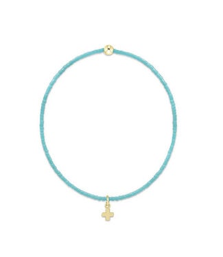 enewton design Enewton Hope Classic Turquoise Bracelet - Signature Cross Small Gold Charm