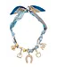 Steeplechase Light Blue Scarf Necklace