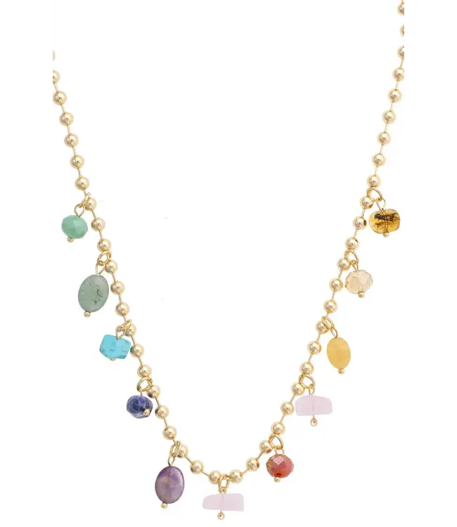 Phifer Gemstone Ball Bead Multi Necklace