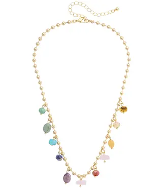 Phifer Gemstone Ball Bead Multi Necklace