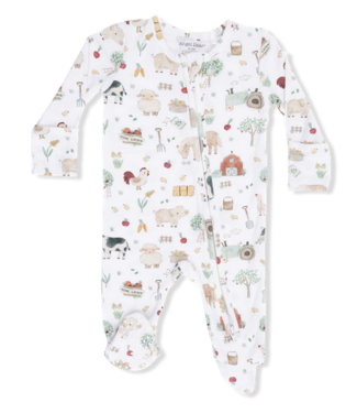Cute Farm Animals Zipper Footie