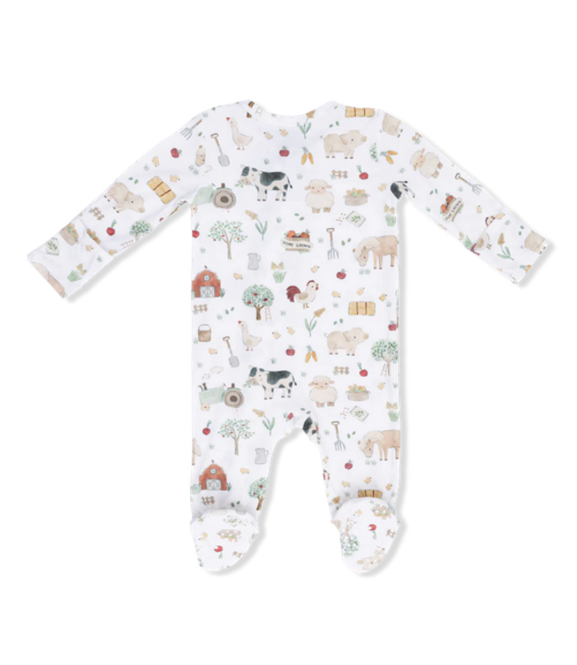 Cute Farm Animals Zipper Footie