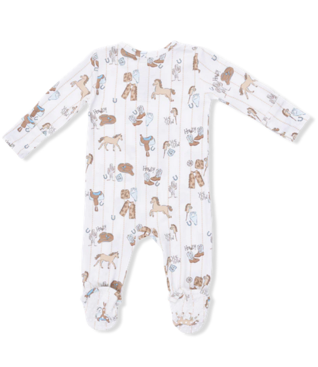 Cowboy Nursery Zipper Footie
