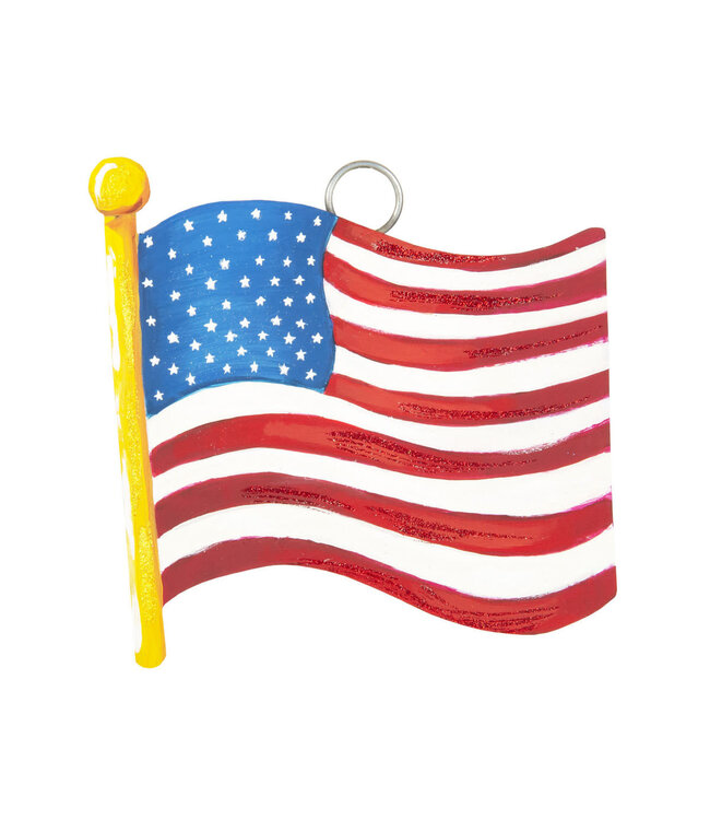 Round Top Mini Waving Flag Charm