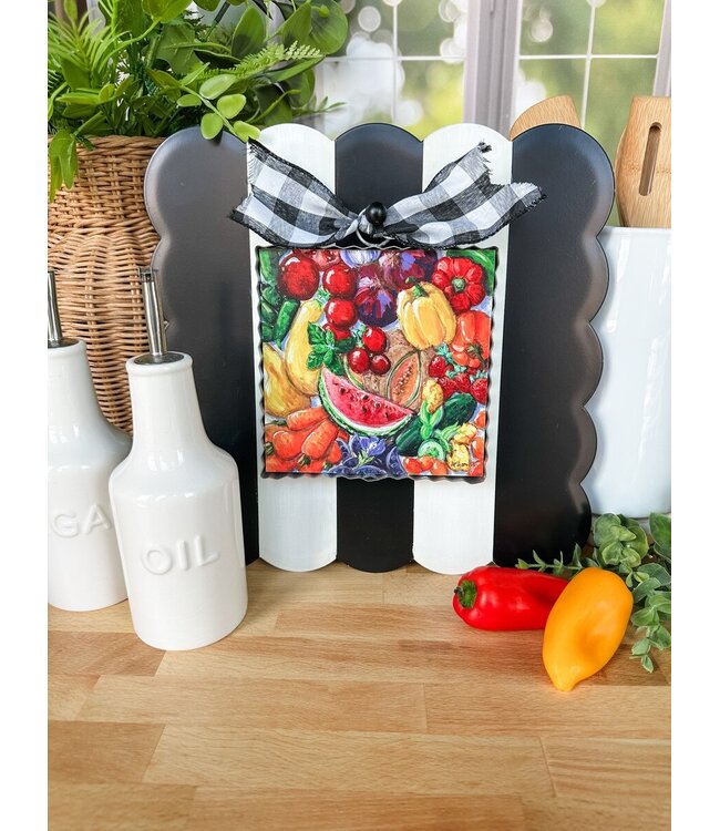 Round Top Mini Fruit & Veggie Tray Print