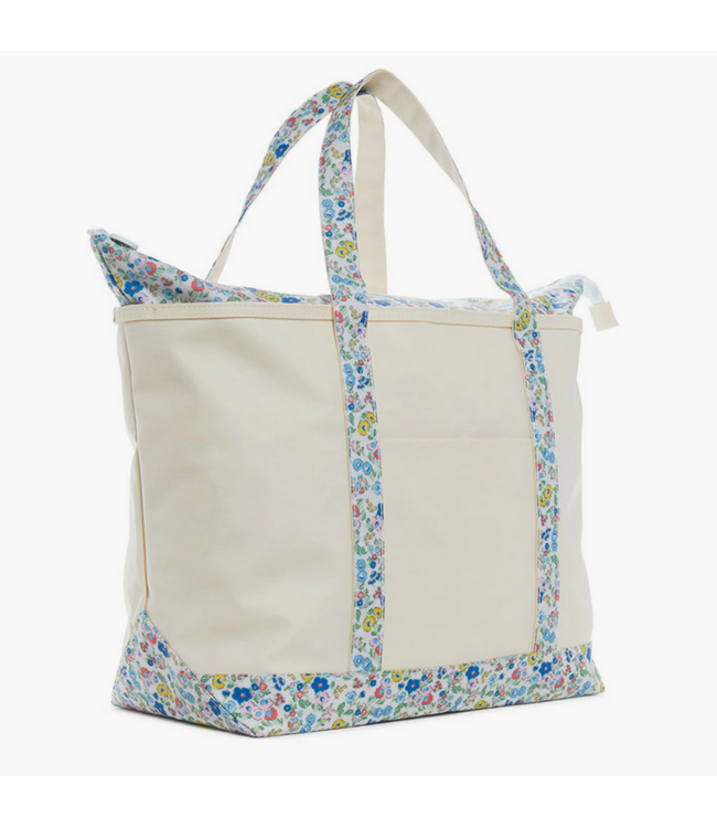 Posies Floral Coated Canvas Natural Large Maxi Tote