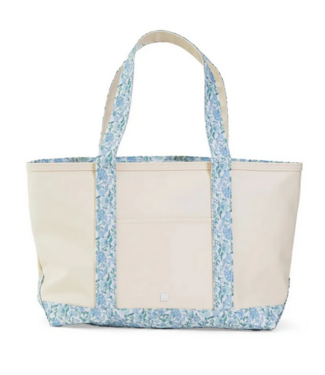 TRVL DESIGN Hamptons Floral Coated Canvas Natural Medium Tote