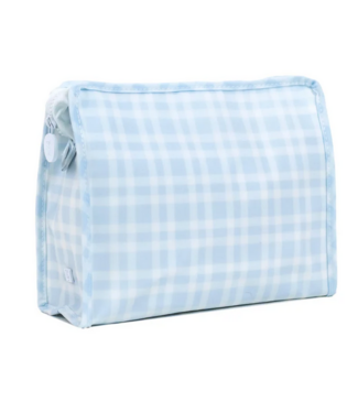 TRVL DESIGN Pimlico Plaid Blue Roadie Medium Zip Pouch