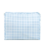 Pimlico Plaid Blue Roadie Large Zip Pouch