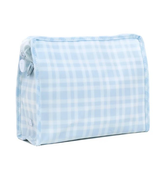 Pimlico Plaid Blue Roadie Large Zip Pouch