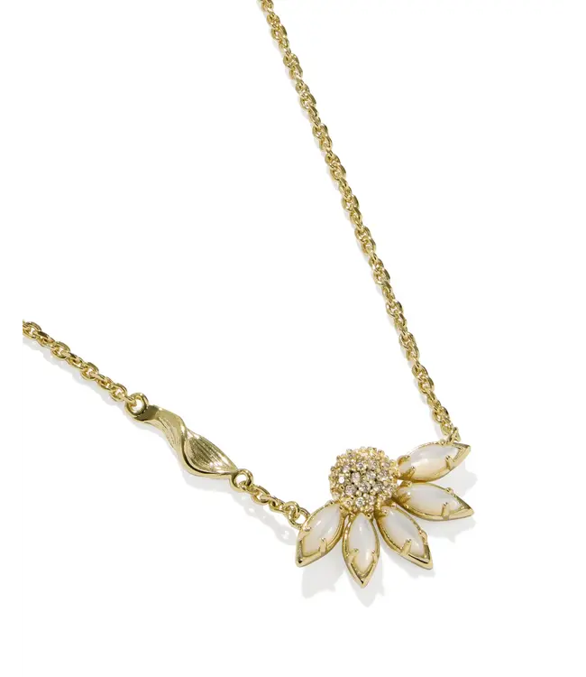 Kendra Scott Anya Flower Gold Short Pendant Necklace