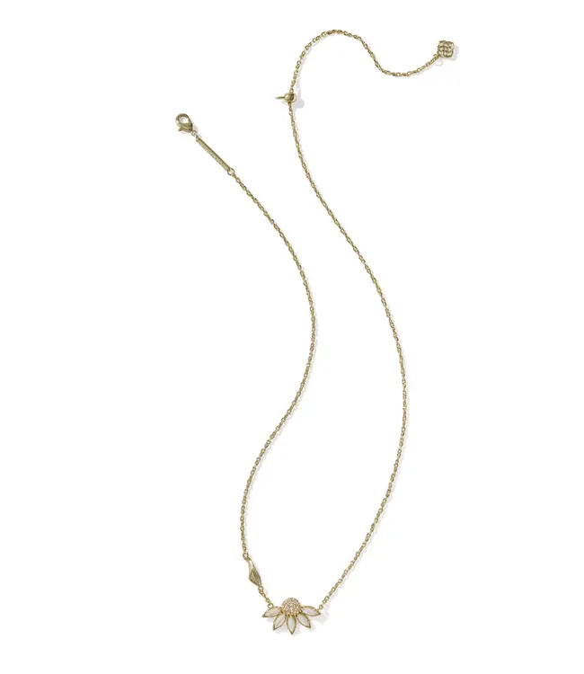 Kendra Scott Anya Flower Gold Short Pendant Necklace