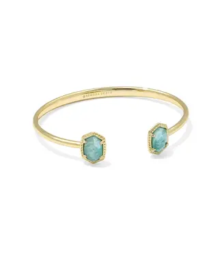 Kendra Scott Design Kendra Scott Daphne Gold Frame Cuff Bracelet in Teal Amazonite