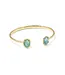 Kendra Scott Daphne Gold Frame Cuff Bracelet in Teal Amazonite