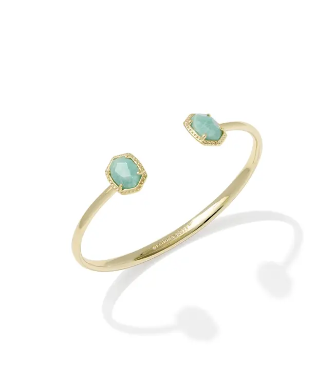 Kendra Scott Daphne Gold Frame Cuff Bracelet in Teal Amazonite