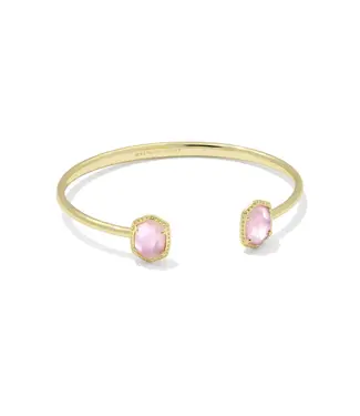 Kendra Scott Design Kendra Scott Daphne Gold Frame Cuff Bracelet in Light Pink Mother-of-Pearl