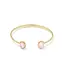 Kendra Scott Daphne Gold Frame Cuff Bracelet in Light Pink Mother-of-Pearl