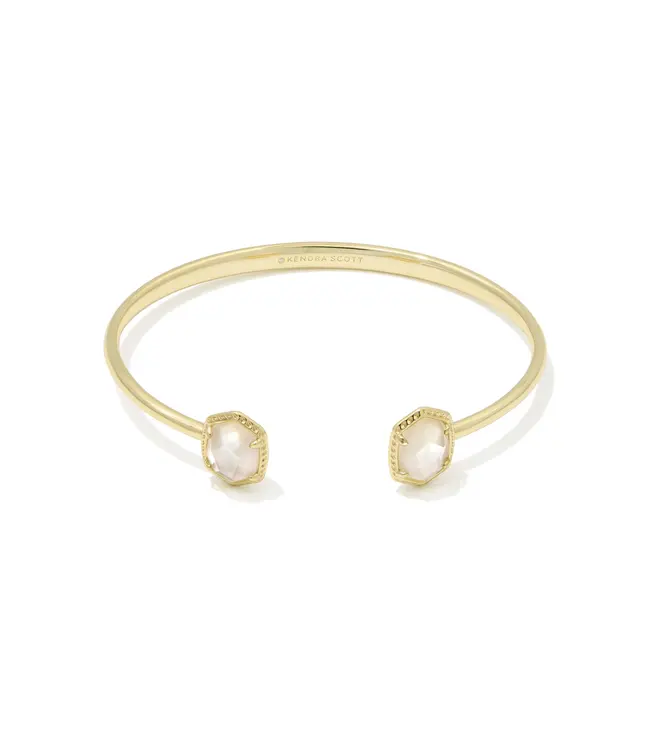 Kendra Scott Daphne Gold Frame Cuff Bracelet in Ivory Mother-of-Pearl