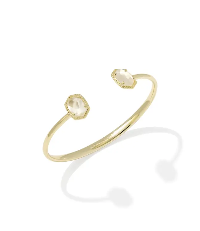 Kendra Scott Daphne Gold Frame Cuff Bracelet in Ivory Mother-of-Pearl