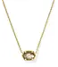 Kendra Scott Daphne Gold Frame Short Pendant Necklace in Taupe Mother-of-Pearl