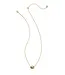 Kendra Scott Daphne Gold Frame Short Pendant Necklace in Taupe Mother-of-Pearl