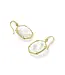 Kendra Scott Daphne Gold Frame Drop Earrings in Ivory Mother-of-Pearl