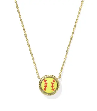 Kendra Scott Design Kendra Scott Softball Gold Short Pendant Necklace