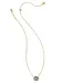 Kendra Scott Soccer Gold Short Pendant Necklace in Ivory Mother-of-Pearl