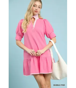 Francis Bubble Pink Tiered Dress