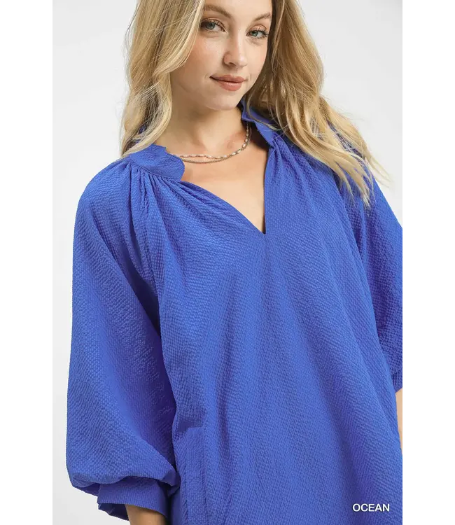 Glenda Ocean Textured Dress