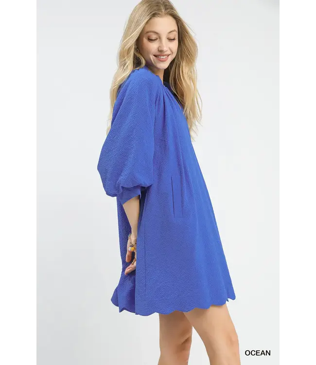 Glenda Ocean Textured Dress