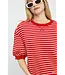 Beatrice Red Striped Top