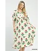 Melissa Cream Floral Midi Dress