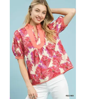Donna Pink Floral Top