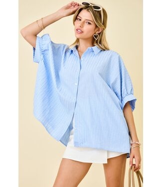 Day+Moon Demi Button Down Striped Top