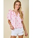 Sally Pink Polka Dot Top