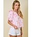 Sally Pink Polka Dot Top