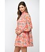 Chaney Pink Floral Chiffon Dress