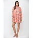 Chaney Pink Floral Chiffon Dress