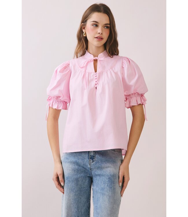 Julia Pink Puff Top