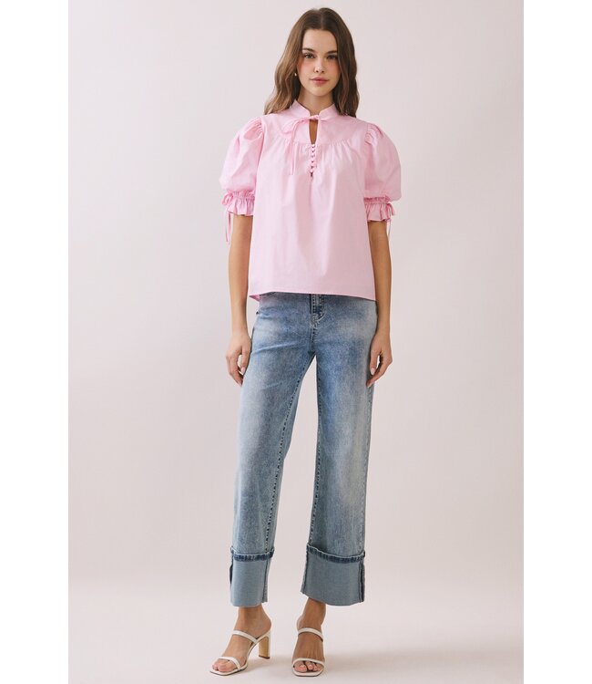 Julia Pink Puff Top