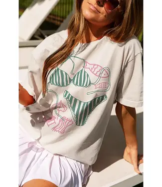 Girl Tribe Co Katie Ivory Bikini Tee